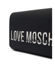LOVE MOSCHINO SMART DAILY Pochette avec bandouli&egrave;re cha&icirc;ne laque noire - Sacs pour Femme - 3