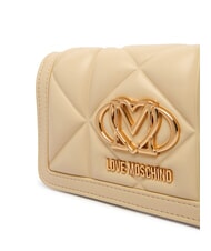 LOVE MOSCHINO EMBOSSED Mini sac bandouli&egrave;re en m&eacute;tal beurre - Portefeuilles Femme - 3