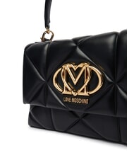 LOVE MOSCHINO EMBOSSED Sacoche avec bandouli&egrave;re Noir - Sacs pour Femme - 4