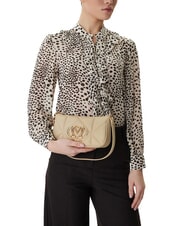 LOVE MOSCHINO EMBOSSED Petit sac bandouli&egrave;re beurre - Sacs pour Femme - 5