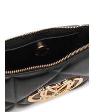 LOVE MOSCHINO EMBOSSED Petit sac bandouli&egrave;re Noir - Sacs pour Femme - 6