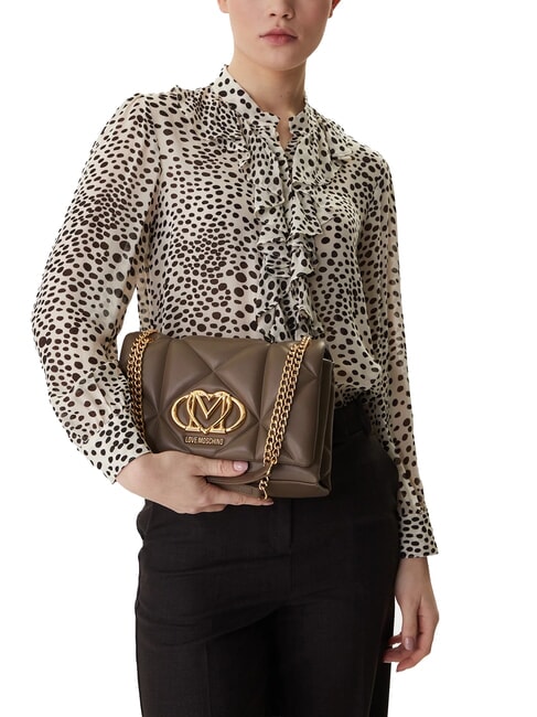 EMBOSSED Sac bandouli&egrave;re convertible boue - Sacs pour Femme