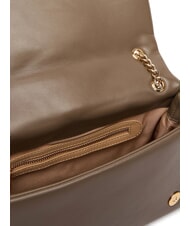 LOVE MOSCHINO EMBOSSED Sac bandouli&egrave;re convertible boue - Sacs pour Femme - 6