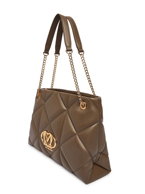 EMBOSSED Sac bandouli&egrave;re avec anses en cha&icirc;ne boue - Sacs pour Femme