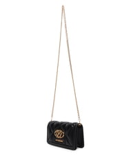 LOVE MOSCHINO EMBOSSED Mini sac bandouli&egrave;re en m&eacute;tal Noir - Portefeuilles Femme - 3