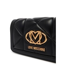 LOVE MOSCHINO EMBOSSED Mini sac bandouli&egrave;re en m&eacute;tal Noir - Portefeuilles Femme - 4