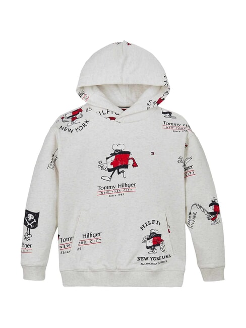 TH KIDS Sweatshirt &agrave; capuche bruy&egrave;re blanche comme neige - B&eacute;b&eacute; Sweat