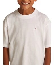 TOMMY HILFIGER TH KIDS T-shirt &agrave; manches courtes coupe d&eacute;contract&eacute;e blanc - Tee-shirt enfant - 3