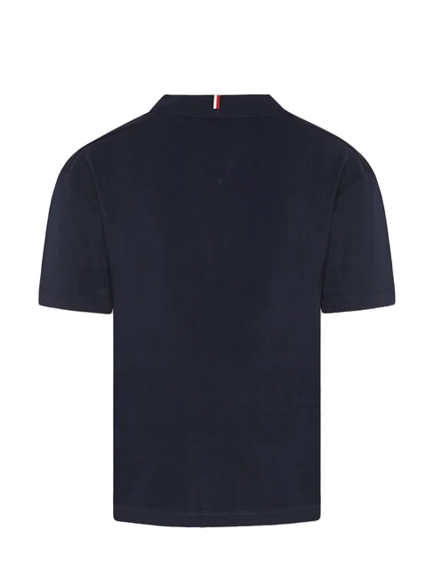 TH KIDS T-shirt &agrave; manches courtes coupe d&eacute;contract&eacute;e marine nuit noire - Tee-shirt enfant