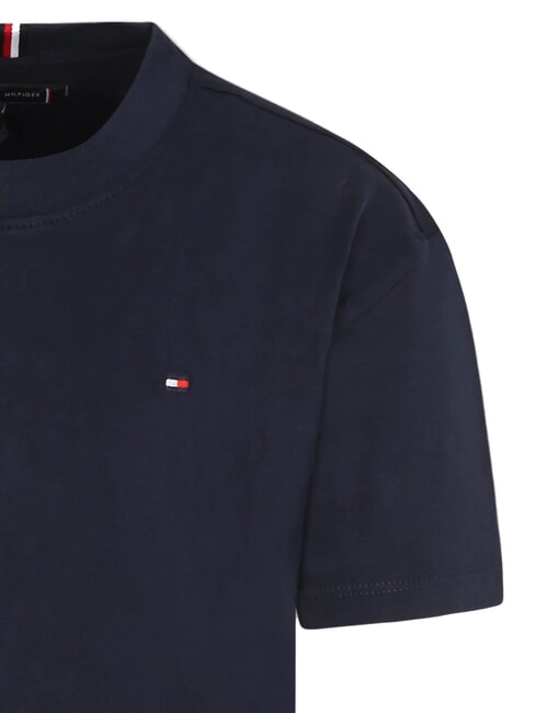 TH KIDS T-shirt &agrave; manches courtes coupe d&eacute;contract&eacute;e marine nuit noire - Tee-shirt enfant