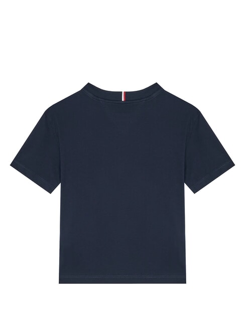 TH KIDS T-shirt &agrave; manches courtes avec broderie drapeau marine nuit noire - Tee-shirt enfant