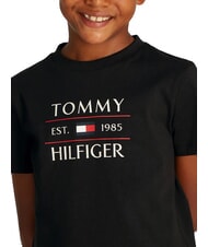 TOMMY HILFIGER TH KIDS T-shirt avec logo maxi imprim&eacute; noir - Tee-shirt enfant - 3
