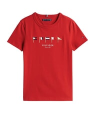 TOMMY HILFIGER TH KIDS T-shirt en coton &agrave; manches courtes rouge primaire - Tee-shirt enfant - 3
