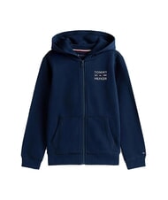 TOMMY HILFIGER TH KIDS Sweat-shirt &agrave; fermeture &eacute;clair int&eacute;grale pour enfants marine nuit noire - B&eacute;b&eacute; Sweat - 3