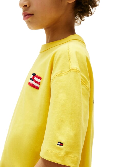 TH KIDS T-shirt &agrave; manches courtes avec drapeau carambole jaune - Tee-shirt enfant