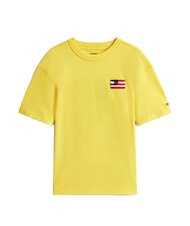 TOMMY HILFIGER TH KIDS T-shirt &agrave; manches courtes avec drapeau carambole jaune - Tee-shirt enfant - 5