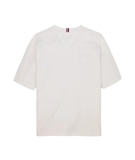 TOMMY HILFIGER TH KIDS T-shirt &agrave; manches courtes coupe d&eacute;contract&eacute;e blanc - Tee-shirt enfant - 5