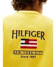 TOMMY HILFIGER TH KIDS T-shirt &agrave; manches courtes avec drapeau carambole jaune - Tee-shirt enfant - 4