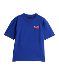 TOMMY HILFIGER TH KIDS T-shirt &agrave; manches courtes avec drapeau bleu en coin - Tee-shirt enfant - 5