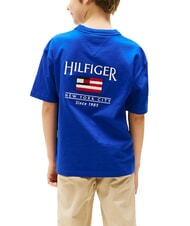 TOMMY HILFIGER TH KIDS T-shirt &agrave; manches courtes avec drapeau bleu en coin - Tee-shirt enfant - 2