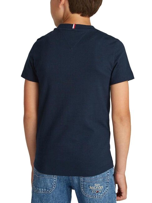 TH KIDS T-shirt &agrave; manches courtes avec logo brod&eacute; marine nuit noire - Tee-shirt enfant