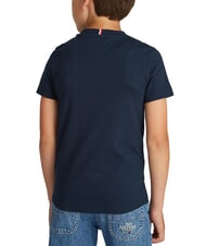 TOMMY HILFIGER TH KIDS T-shirt &agrave; manches courtes avec logo brod&eacute; marine nuit noire - Tee-shirt enfant - 2