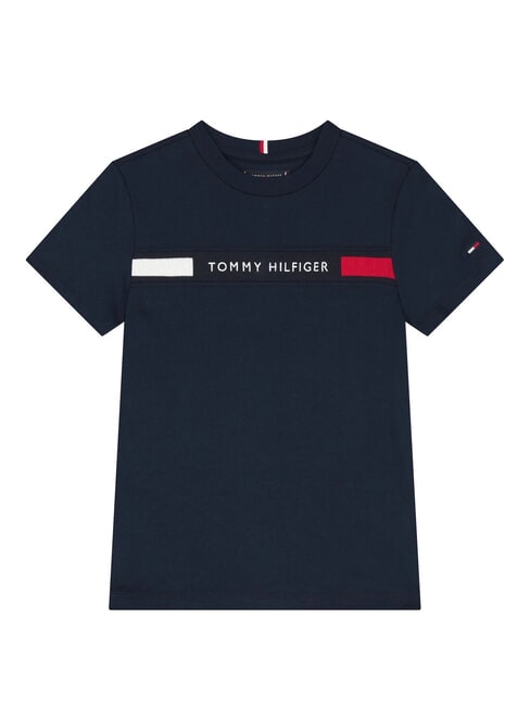 TH KIDS T-shirt &agrave; manches courtes avec logo brod&eacute; marine nuit noire - Tee-shirt enfant