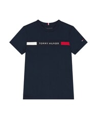 TOMMY HILFIGER TH KIDS T-shirt &agrave; manches courtes avec logo brod&eacute; marine nuit noire - Tee-shirt enfant - 3
