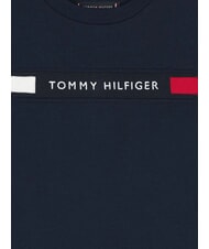 TOMMY HILFIGER TH KIDS T-shirt &agrave; manches courtes avec logo brod&eacute; marine nuit noire - Tee-shirt enfant - 4