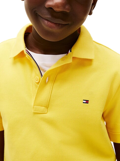 TH KIDS polo en coton &agrave; manches courtes carambole jaune - Tee-shirt enfant