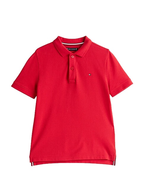 TH KIDS polo en coton &agrave; manches courtes rouge primaire - Tee-shirt enfant