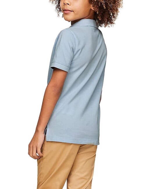 TH KIDS polo en coton &agrave; manches courtes bleu venteux - Tee-shirt enfant