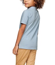 TOMMY HILFIGER TH KIDS polo en coton &agrave; manches courtes bleu venteux - Tee-shirt enfant - 2