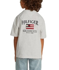 TOMMY HILFIGER TH KIDS T-shirt &agrave; manches courtes avec drapeau bruy&egrave;re blanche comme neige - Tee-shirt enfant - 2