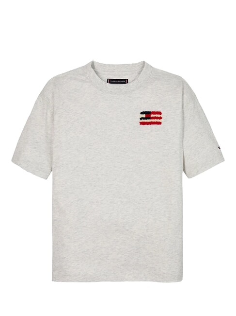 TH KIDS T-shirt &agrave; manches courtes avec drapeau bruy&egrave;re blanche comme neige - Tee-shirt enfant