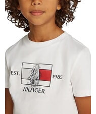 TOMMY HILFIGER TH KIDS T-shirt &agrave; manches courtes imprim&eacute; blanc - Tee-shirt enfant - 3