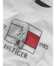TOMMY HILFIGER TH KIDS T-shirt &agrave; manches courtes imprim&eacute; blanc - Tee-shirt enfant - 4