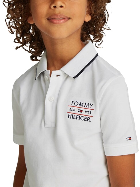 TH KIDS polo &agrave; manches courtes pour enfants blanc - Tee-shirt enfant