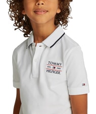 TOMMY HILFIGER TH KIDS polo &agrave; manches courtes pour enfants blanc - Tee-shirt enfant - 3