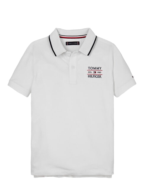 TH KIDS polo &agrave; manches courtes pour enfants blanc - Tee-shirt enfant