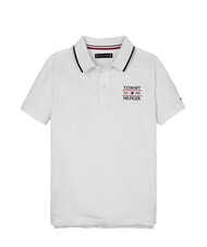 TOMMY HILFIGER TH KIDS polo &agrave; manches courtes pour enfants blanc - Tee-shirt enfant - 4