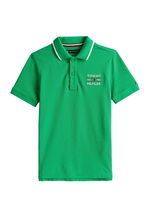 TH KIDS polo &agrave; manches courtes pour enfants vert &eacute;clatant - Tee-shirt enfant