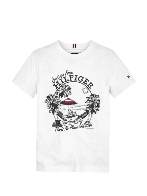 TH KIDS T-shirt &agrave; manches courtes imprim&eacute; blanc - Tee-shirt enfant