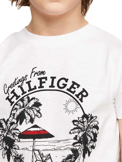 TH KIDS T-shirt &agrave; manches courtes imprim&eacute; blanc - Tee-shirt enfant