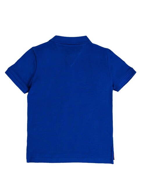 TH KIDS polo en coton &agrave; manches courtes bleu en coin - Tee-shirt enfant