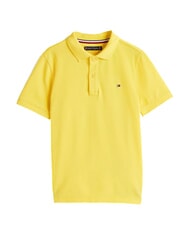 TOMMY HILFIGER TH KIDS polo en coton &agrave; manches courtes carambole jaune - Tee-shirt enfant - 4