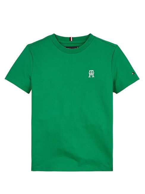 TH KIDS T-shirt &agrave; manches courtes avec &eacute;cusson logo Vert olympique - Tee-shirt enfant