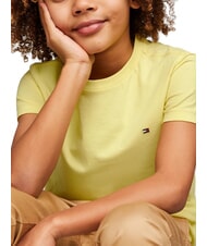 TOMMY HILFIGER TH KIDS T-shirt &agrave; manches courtes coupe classique carambole jaune - Tee-shirt enfant - 3