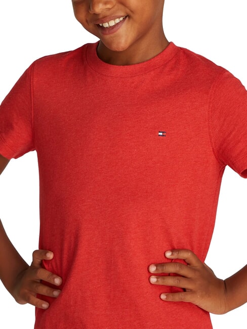 TH KIDS T-shirt &agrave; manches courtes coupe classique bruy&egrave;re rouge pomme - Tee-shirt enfant