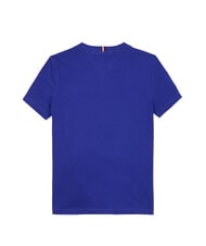 TOMMY HILFIGER TH KIDS T-shirt &agrave; manches courtes coupe classique bleu en coin - Tee-shirt enfant - 2